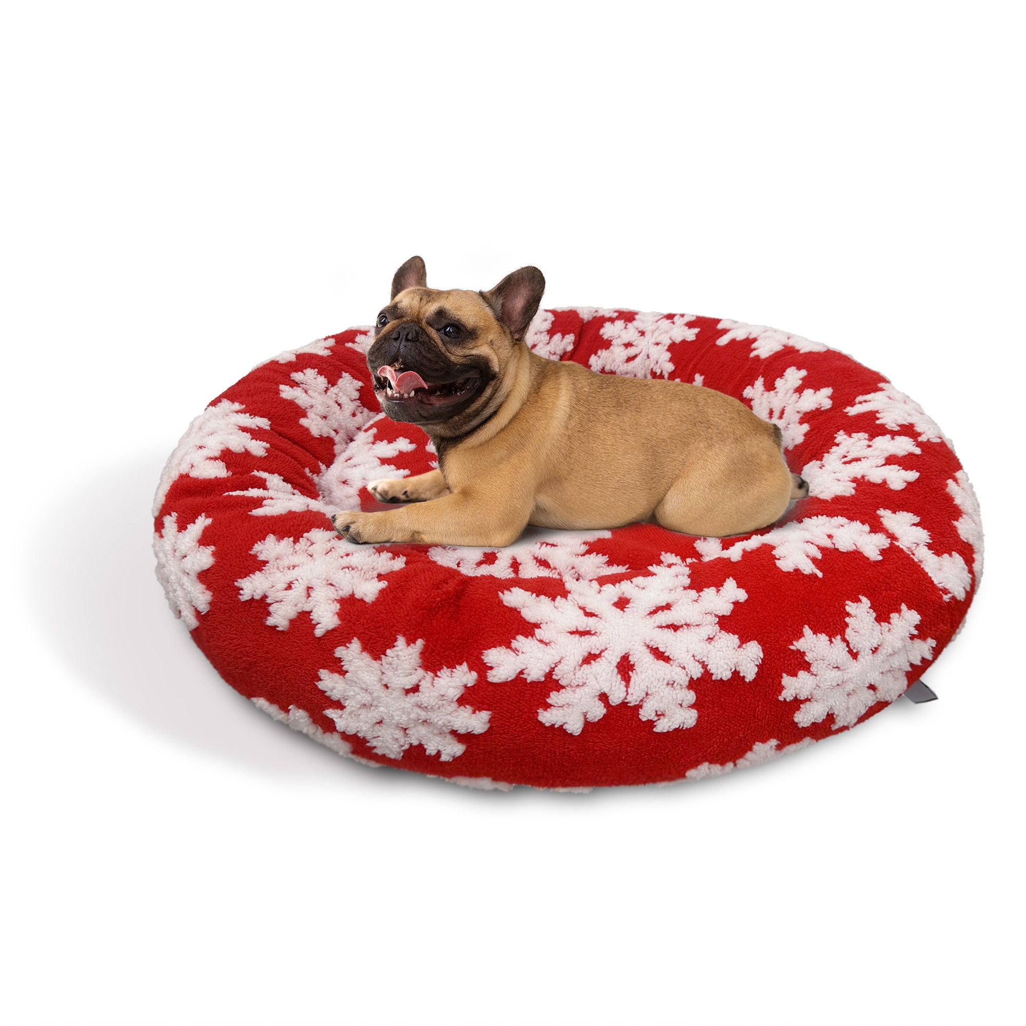 Round Holiday Snowflake Cuddler