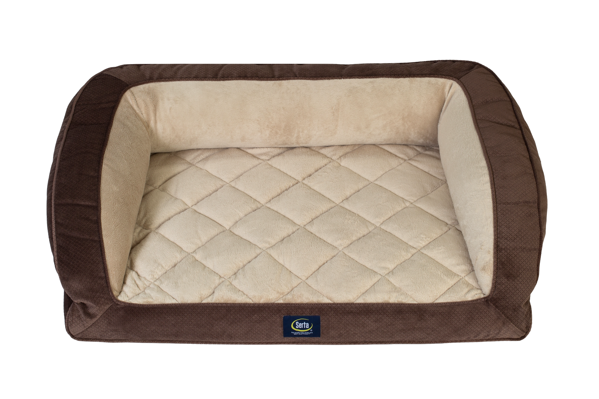 Serta Cuddler Pet Bed - Mocha Mini Dog Bed With Plush Bolster, Ortho Foam & Removable Cover - View #6